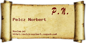 Pelcz Norbert névjegykártya